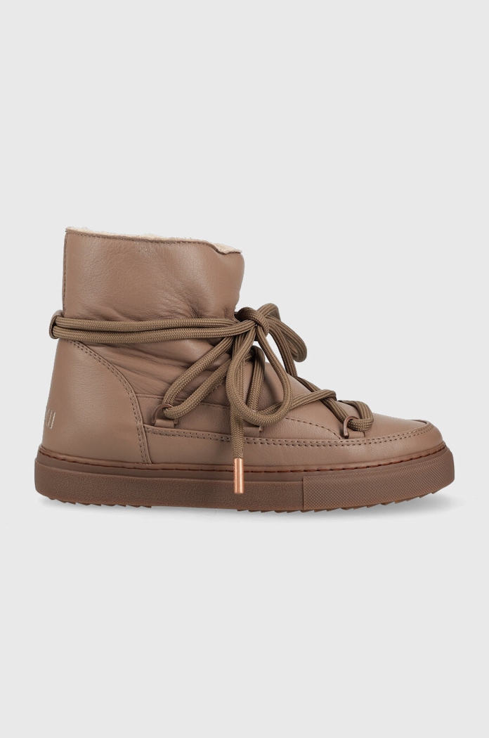 Кожаные сапоги Inuikii FULL LEATHER плоская коричневый 75202.087.Taupe
