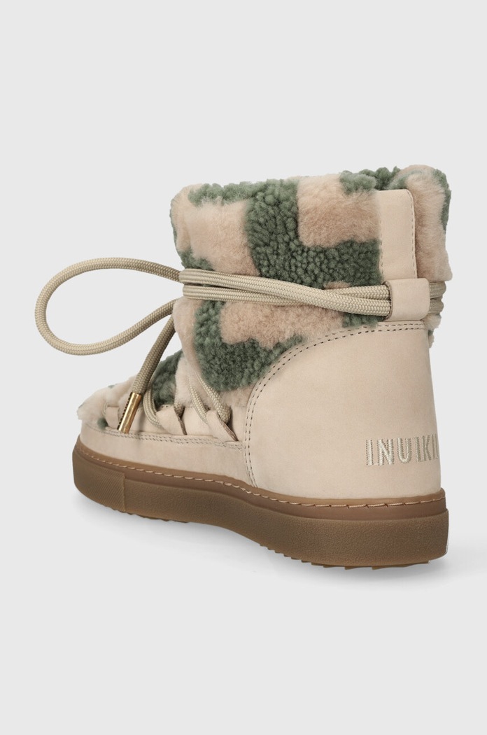 Obuwie Inuikii śniegowce Shearling Zigzag 75202.090.Green beżowy