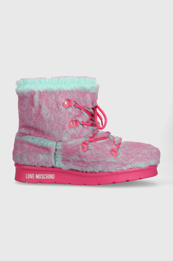 Love Moschino śniegowce WINTER30 tekstylny multicolor JA24443H0HJV560A