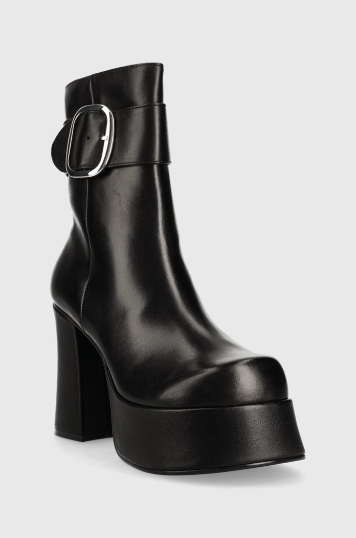 Kožené členkové topánky Steve Madden Siren SM11002628.017 čierna AW23