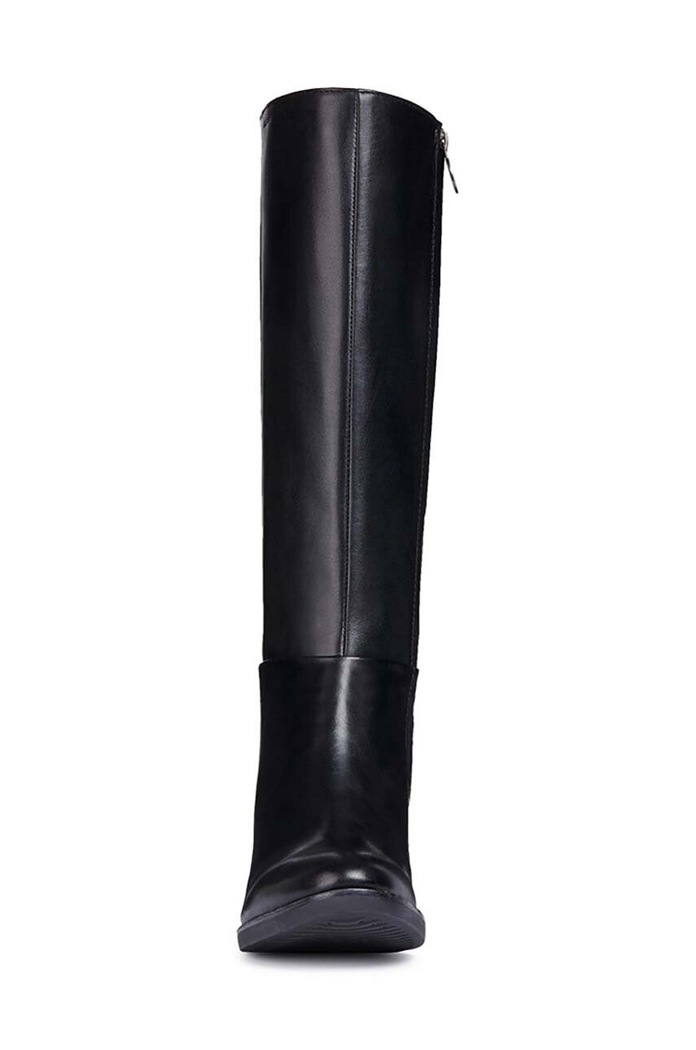 Cipők Geox bőr hosszú szárú csizma D FELICITY D D84G1D.00043.C9999 fekete