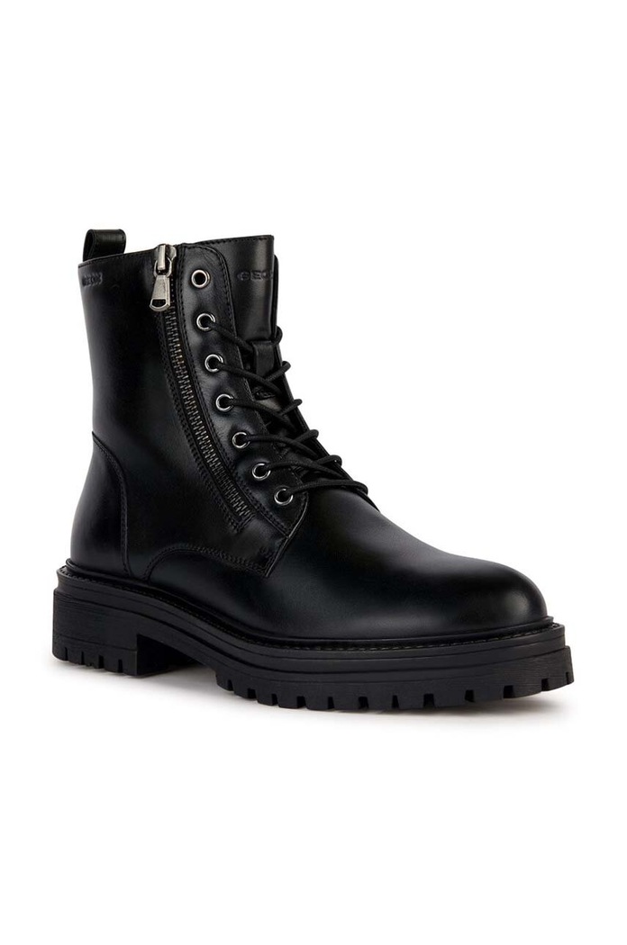 Kožne čizme Geox D IRIDEA K D36HRK.00043.C9999 crna AW24