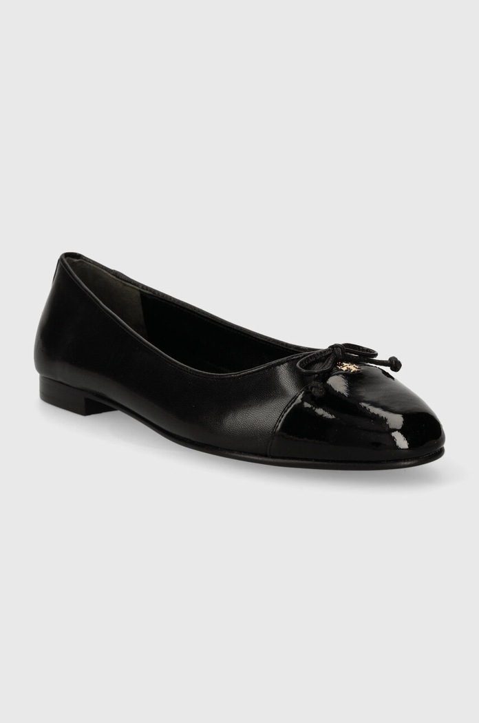 Obuwie Tory Burch baleriny skórzane CAP-TOE BALLET 154511.004 czarny