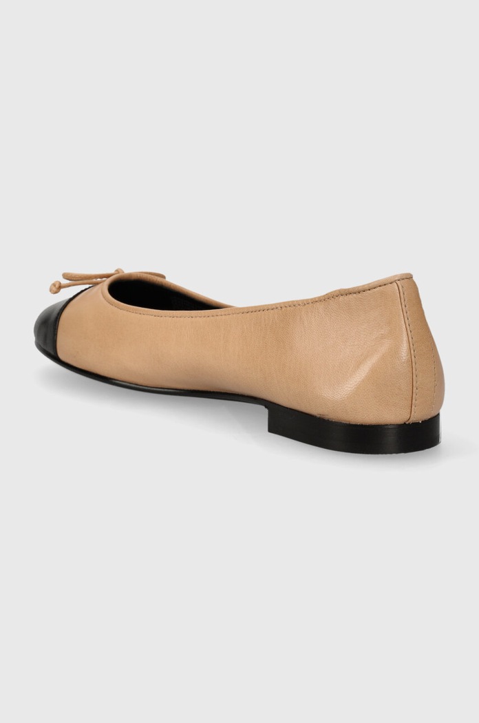 Кожени балеринки Tory Burch CAP-TOE BALLET бежов 154513.200