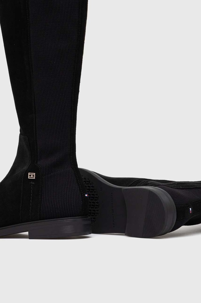 Boty Kozačky Tommy Hilfiger TOMMY ESSENTIALS LONGBOOT FW0FW07476 černá