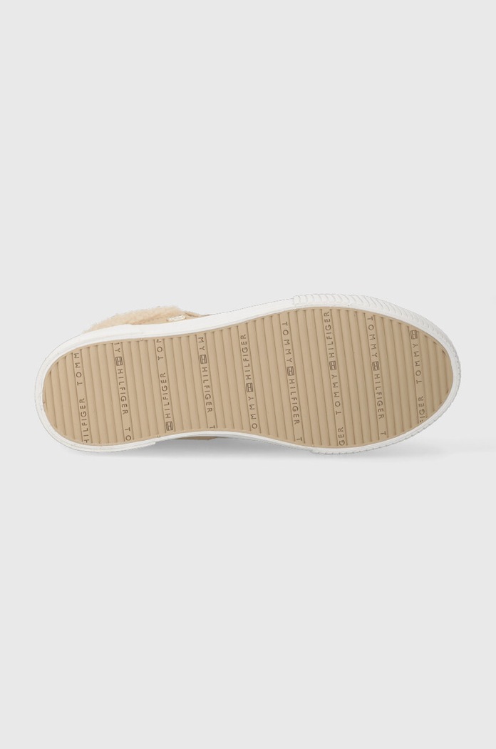 Tommy Hilfiger sneakersy zamszowe VULC SUEDE SNEAKER HI FW0FW07549 beżowy