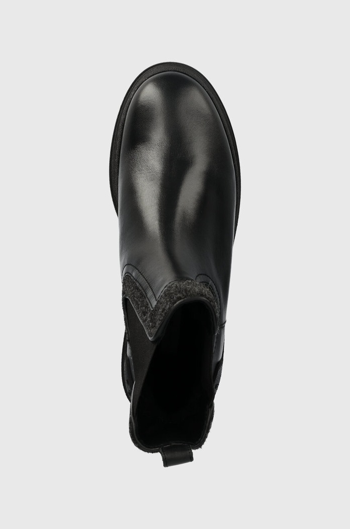 Nízké kozačky Tommy Hilfiger FEMININE FELT CHELSEA BOOTIE černá FW0FW07655