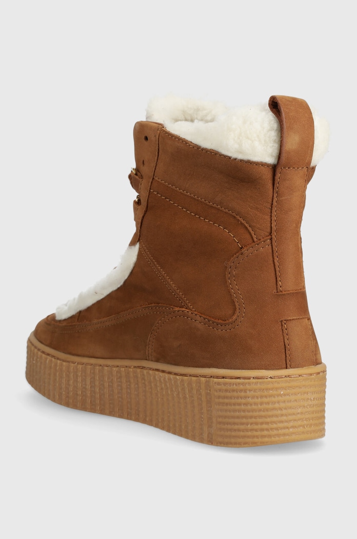 Obuwie Tommy Hilfiger sneakersy ESSENTIAL LACE UP WARMBOOTIE FW0FW07503 brązowy