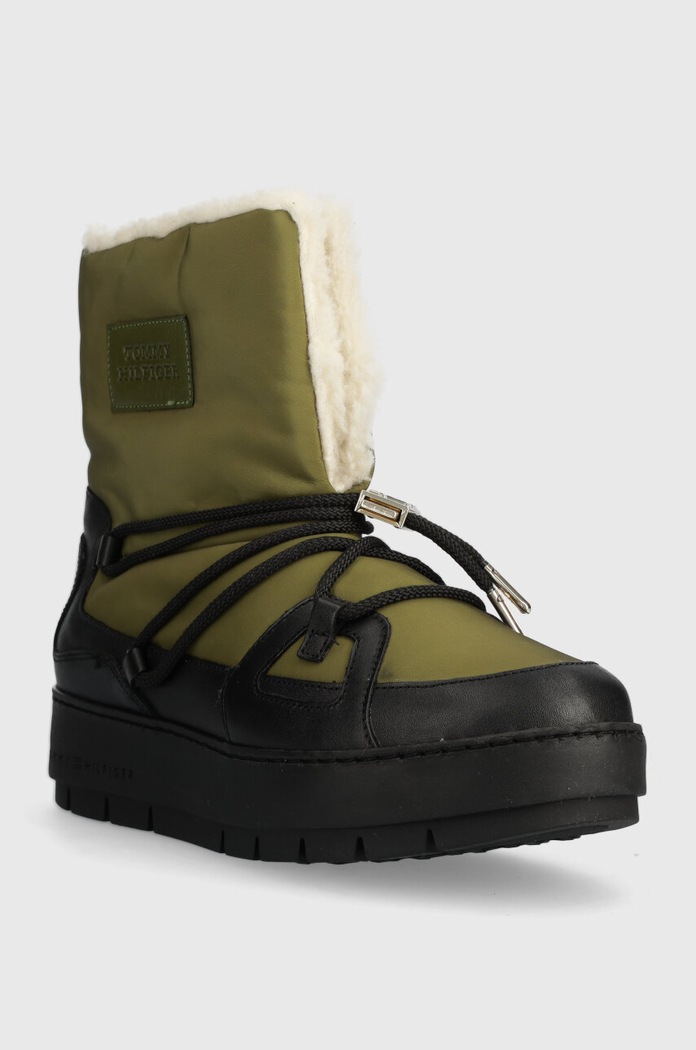 Tommy Hilfiger śniegowce TOMMY ESSENTIAL SNOWBOOT FW0FW07504 zielony AW23