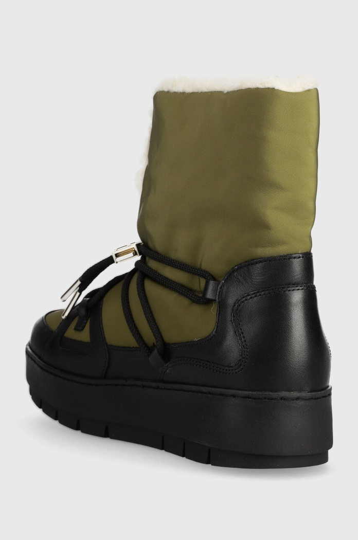 Obuwie Tommy Hilfiger śniegowce TOMMY ESSENTIAL SNOWBOOT FW0FW07504 zielony