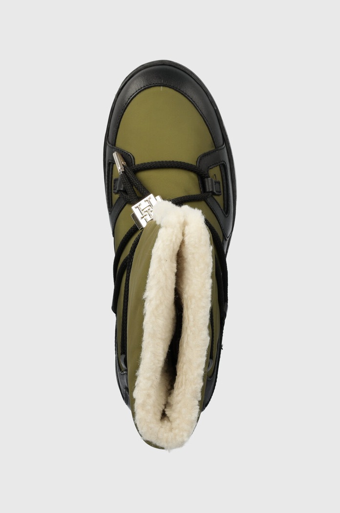 Tommy Hilfiger śniegowce TOMMY ESSENTIAL SNOWBOOT zielony FW0FW07504