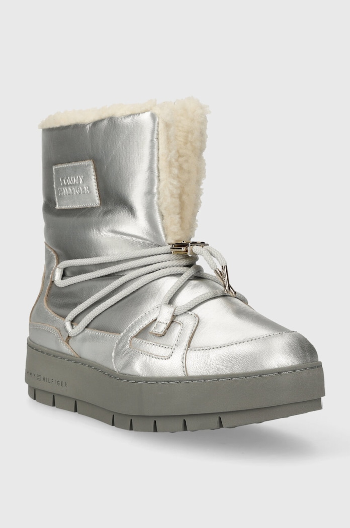 Tommy Hilfiger śniegowce TOMMY ESSENTIAL SILVER SNOWBOOT FW0FW07506 srebrny AW23