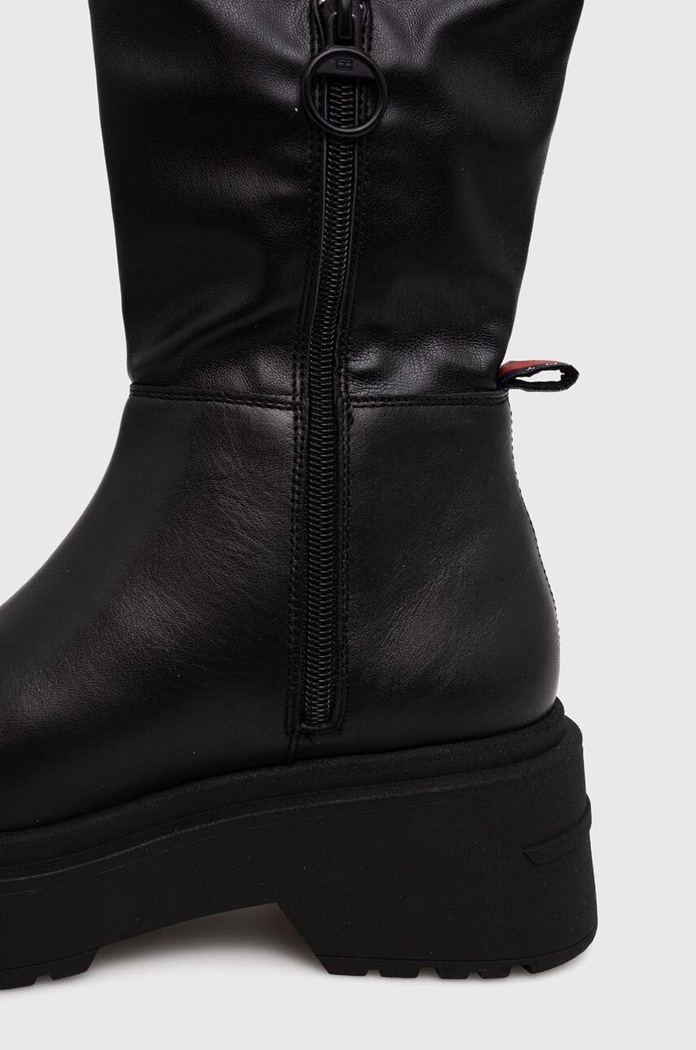Tommy Jeans kozaki TJW OVER THE KNEE BOOTS EN0EN02254 czarny AW23