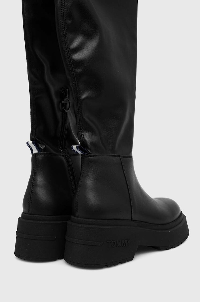 Obuwie Tommy Jeans kozaki TJW OVER THE KNEE BOOTS EN0EN02254 czarny