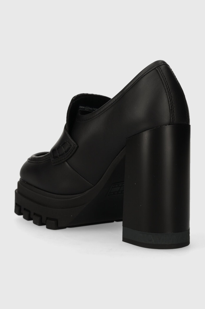 Obuwie Tommy Jeans czółenka skórzane TJW LOAFER PUMP EN0EN02257 czarny