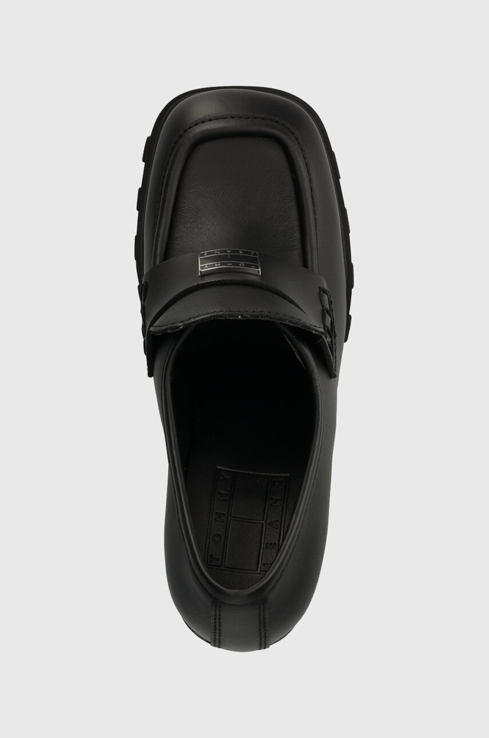 Tommy Jeans czółenka skórzane TJW LOAFER PUMP czarny EN0EN02257