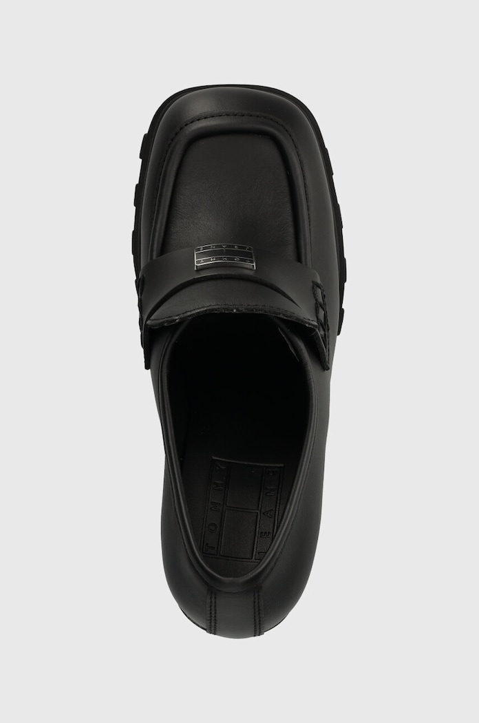 Tommy Jeans czółenka skórzane TJW LOAFER PUMP czarny EN0EN02257