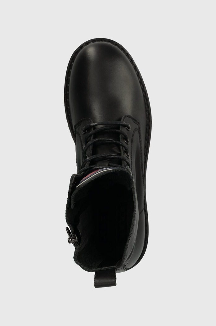 Tommy Jeans workery skórzane TJW BOOT ZIP UP czarny EN0EN02305