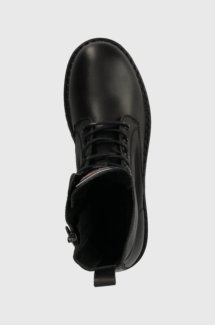 Tommy Jeans workery skórzane TJW BOOT ZIP UP czarny EN0EN02305