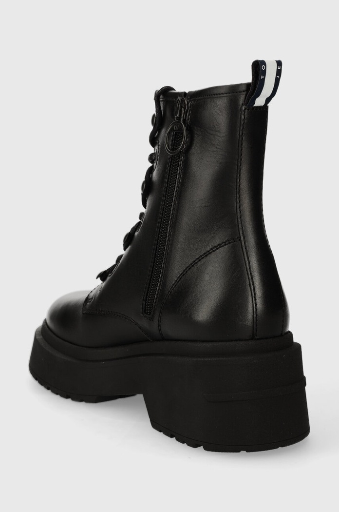 Obuwie Tommy Jeans Workery skórzane TJW LACE UP BOOT CHUNKY EN0EN02404 czarny