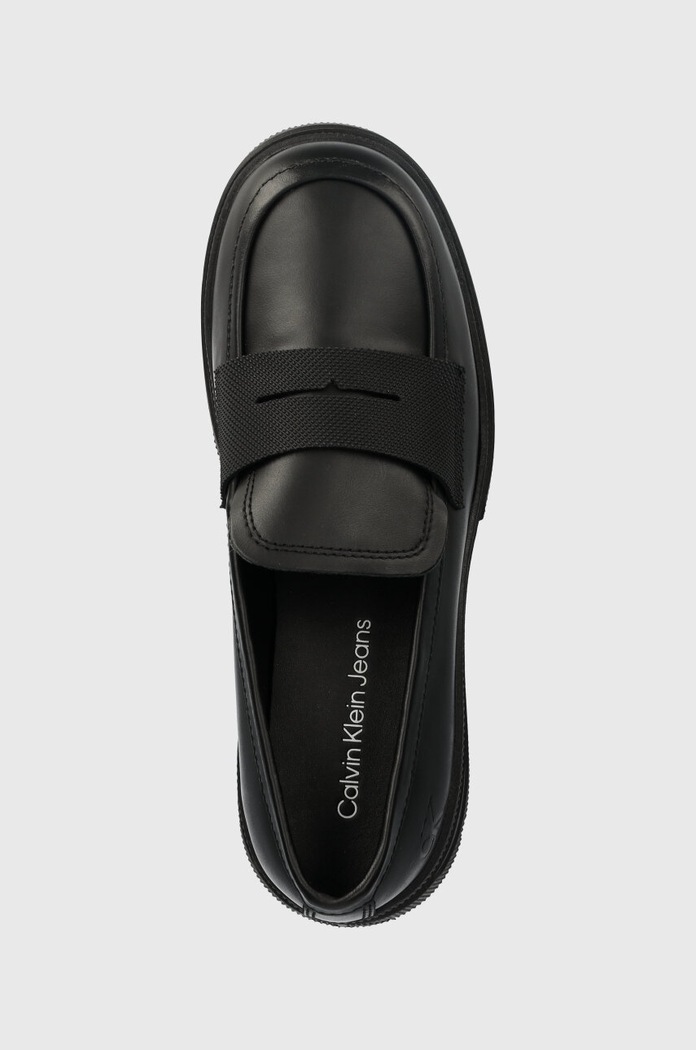 Calvin Klein Jeans mokasyny skórzane CHUNKY COMBAT LOAFER WN czarny YW0YW01120