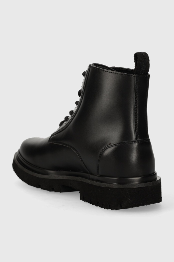 Boty Nízké kozačky Calvin Klein Jeans EVA MID LACE UP BOOT LTH WN YW0YW01263 černá