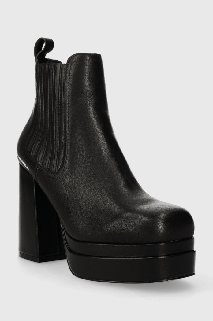 Karl Lagerfeld bőr bokacsizma STRADA KL30143.000 fekete AW23