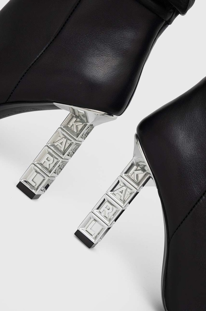 Karl Lagerfeld kozaki skórzane KOLUMN czarny KL33455.000