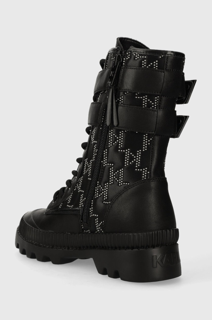 Obuwie Karl Lagerfeld workery skórzane TREKKA II KC KL42586F.007 czarny