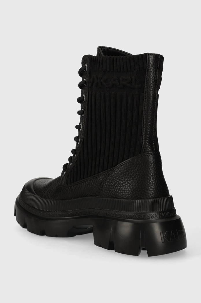 Cipők Karl Lagerfeld bakancs TREKKA MAX KC KL43573.400 fekete