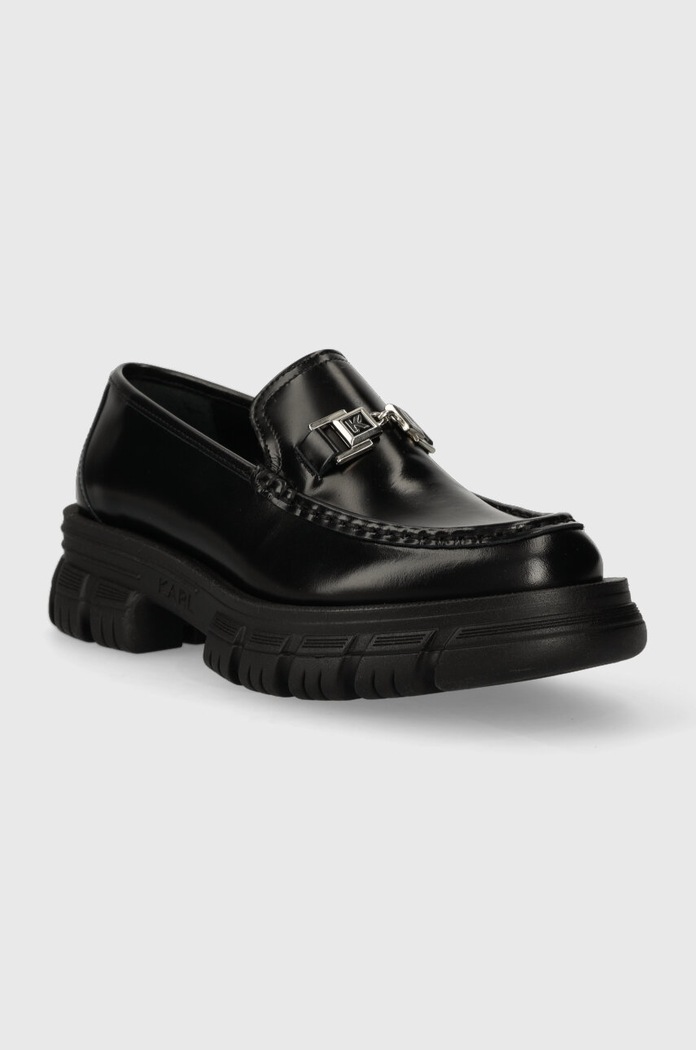 Kožené mokasíny Karl Lagerfeld PRECINCT KL43823F.000 černá AW23