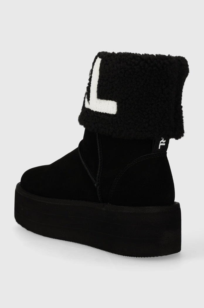 Obuv Karl Lagerfeld Semišové snehule Karl Lagerfeld THERMO KL48552.700 čierna