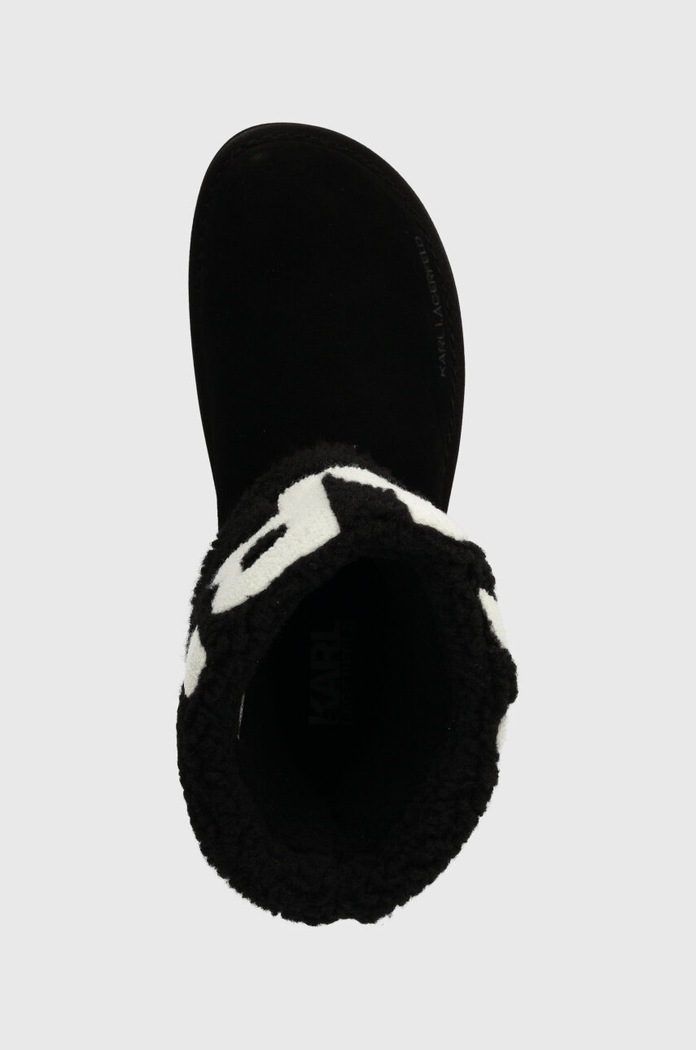 Semišové snehule Karl Lagerfeld THERMO Karl Lagerfeld KL48552.700 čierna