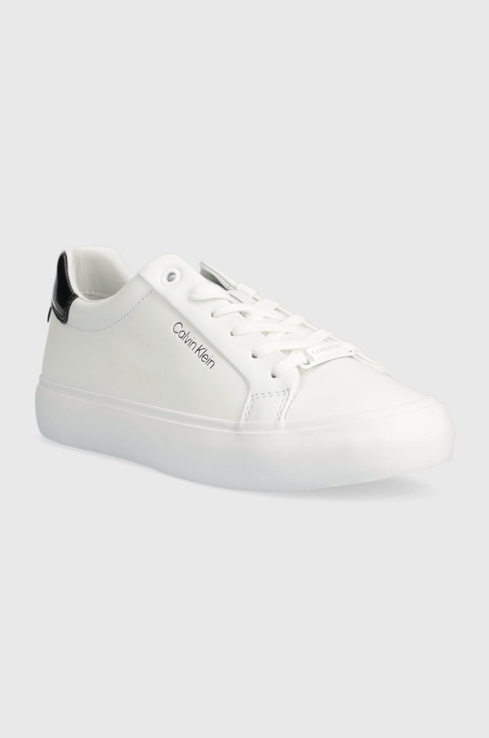 Кожени маратонки Calvin Klein VULC LACE UP HW0HW01681 бял AW25