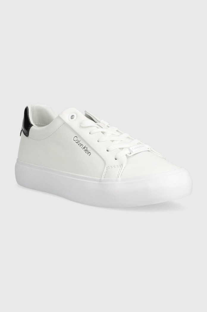 Кожени маратонки Calvin Klein VULC LACE UP HW0HW01681 бял AW25