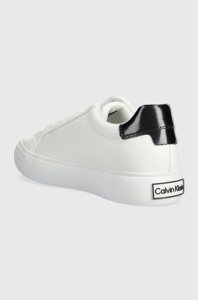 Обувки Кожени маратонки Calvin Klein VULC LACE UP HW0HW01681 бял