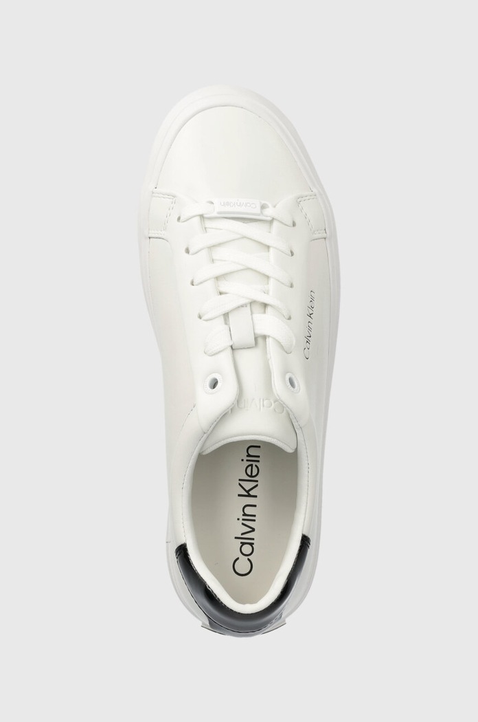 Кожени маратонки Calvin Klein VULC LACE UP бял HW0HW01681