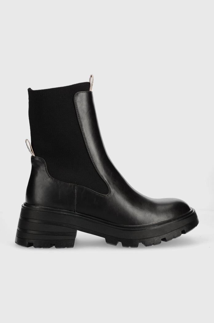 Boty s gumou Pepe Jeans SODA PLUS textilní černá PLS50489