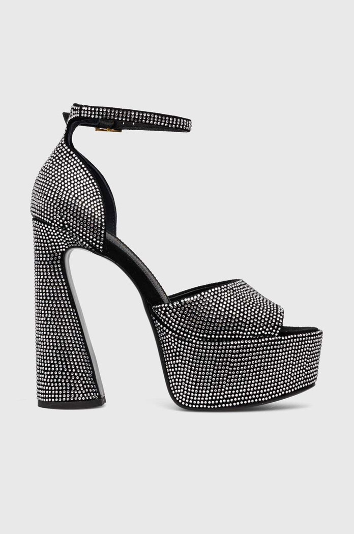 Kat Maconie sandały zamszowe Danu syntetyczny srebrny DANU.BLACK.DIAMOND