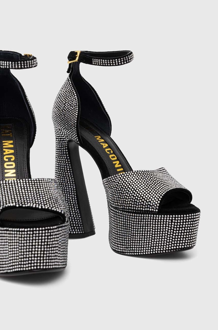 Kat Maconie sandały zamszowe Danu DANU.BLACK.DIAMOND srebrny AW23
