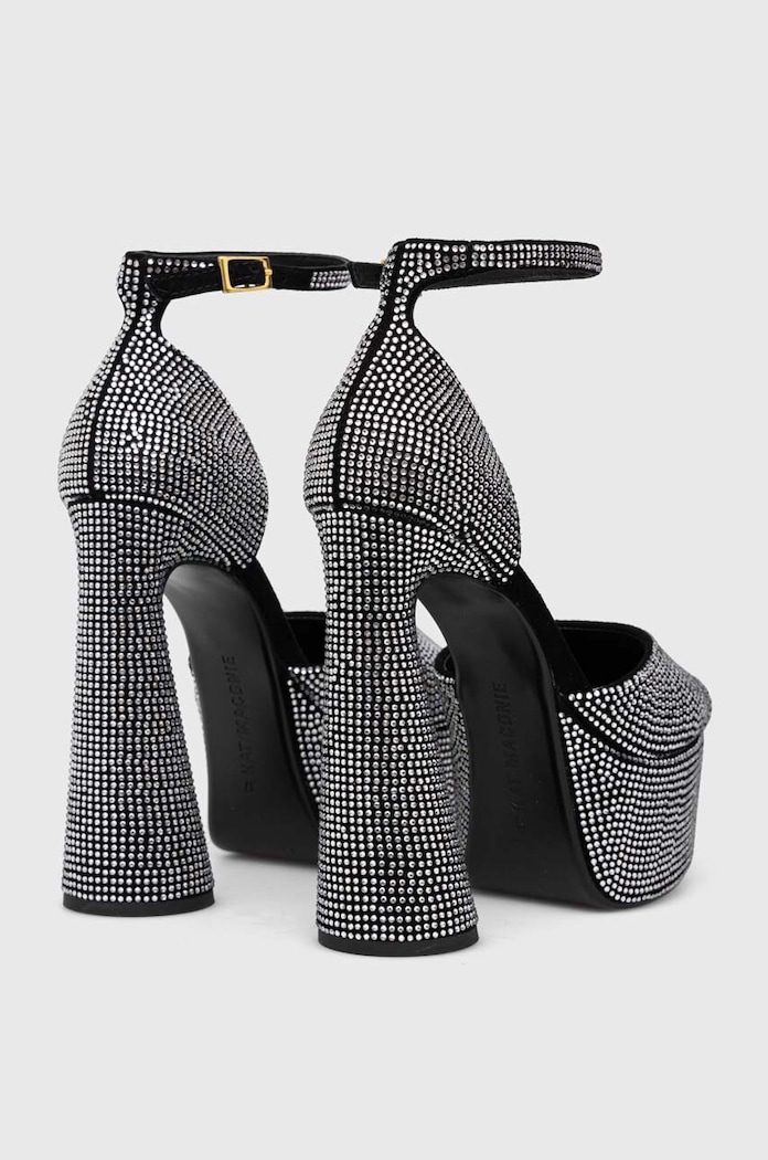 Obuwie Kat Maconie sandały zamszowe Danu DANU.BLACK.DIAMOND srebrny