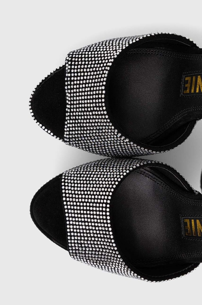 Kat Maconie sandały zamszowe Danu srebrny DANU.BLACK.DIAMOND