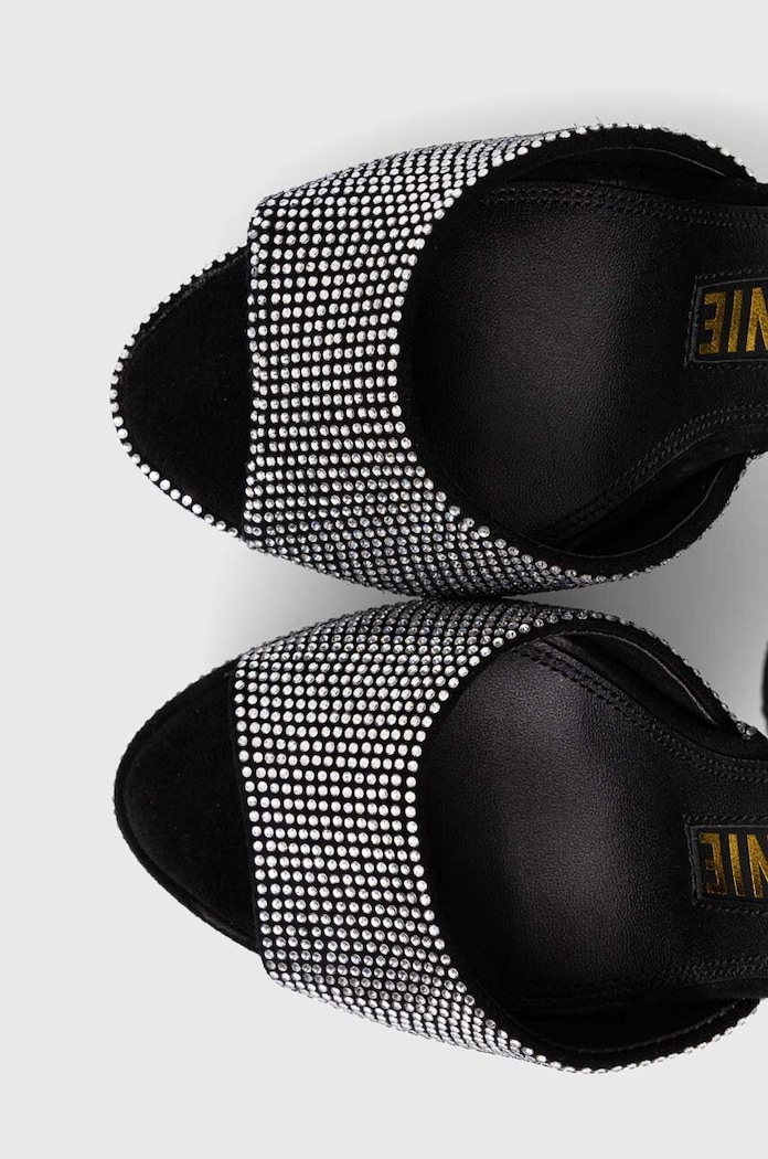 Kat Maconie sandały zamszowe Danu srebrny DANU.BLACK.DIAMOND