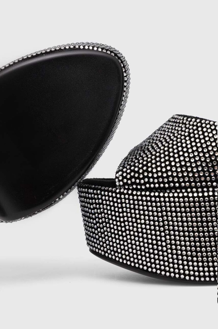 Kat Maconie sandały zamszowe Danu DANU.BLACK.DIAMOND srebrny