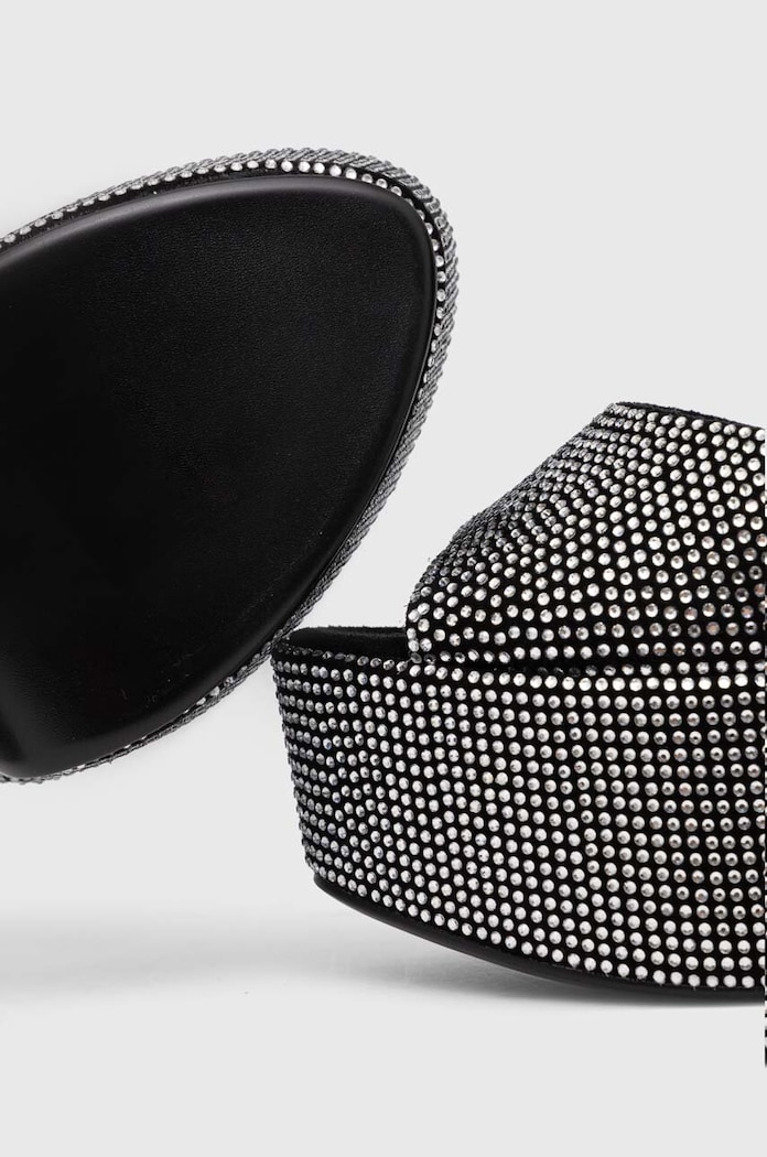 Kat Maconie sandały zamszowe Danu DANU.BLACK.DIAMOND srebrny