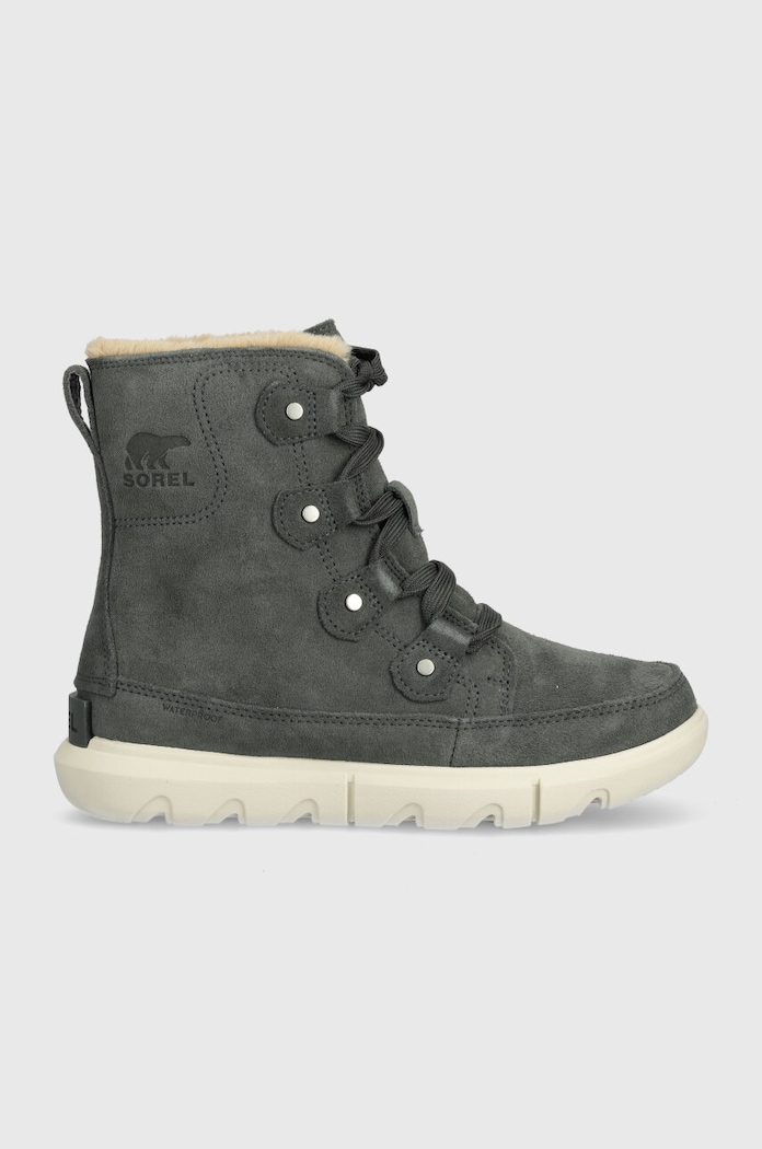 Semišové boty Sorel EXPLORER NEXT JOAN WP semišová kůže šedá 2058871028
