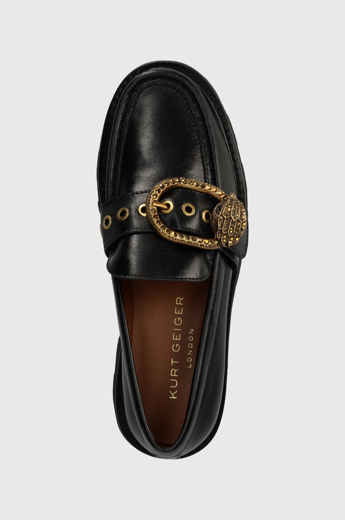Kurt Geiger London mocassini in pelle Mayfair Chunky nero 573000109.BLACK