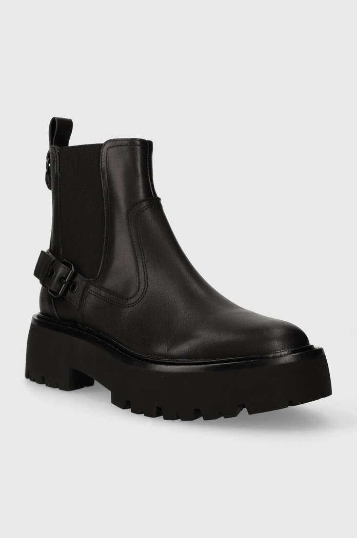 Kožené kotníkové boty Kurt Geiger London Matilda Chelsea 655000109.BLACK černá AW23