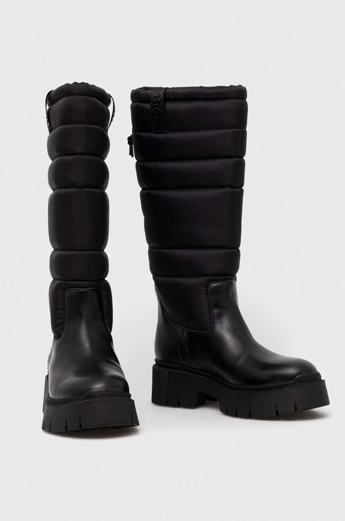 Vysoké čižmy HUGO Kris 50504706.001 čierna AW23