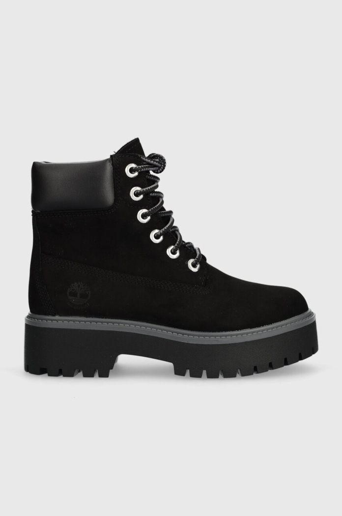 Timberland munkabakancs bőrből Stone Street 6in WP platform fekete TB0A5RH50151